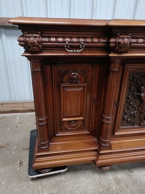 Henri II Renaissance Solid Walnut Sideboard-AED-1783517