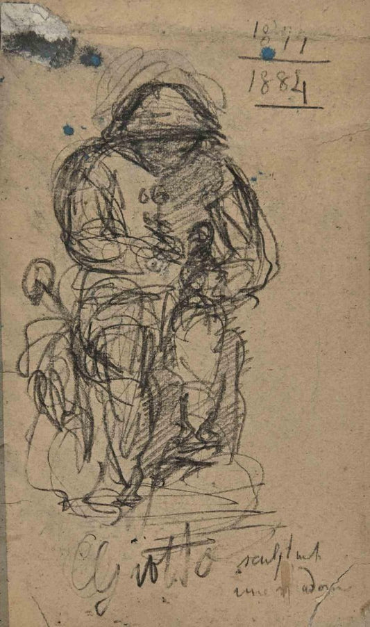 Henri Lehmann, Sketches, Original Pencil Drawing, Early 20th-Century