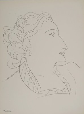 Henri Matisse, Female Profile, Lithograph-KHH-2023069