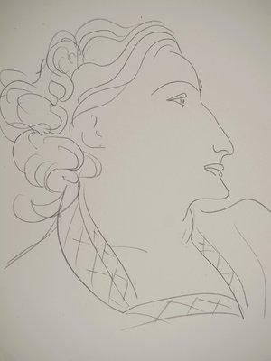 Henri Matisse, Female Profile, Lithograph-KHH-2023069