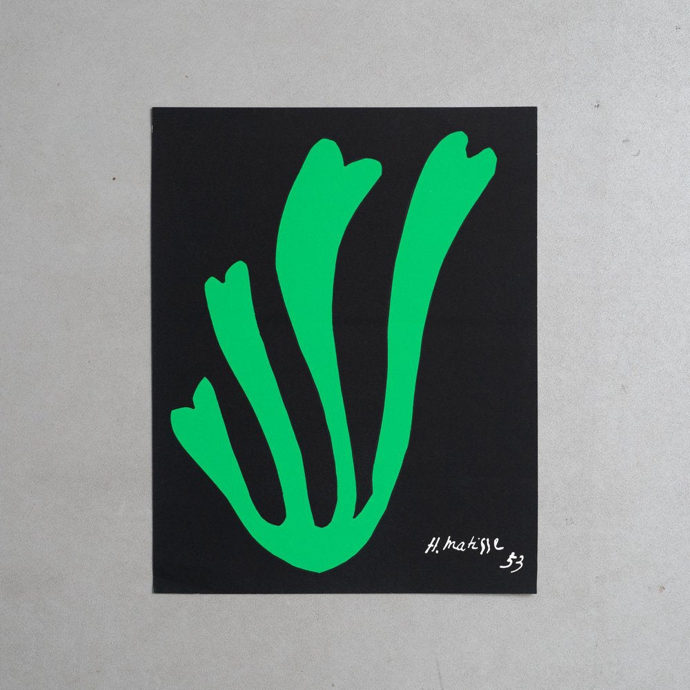 Henri Matisse, Fern Cut Out in Black and Green, Mid-20th Century, Lithograph