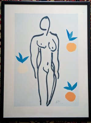 Henri Matisse, Nude with Oranges, 1958, Large Original Lithograph on Arches Paper-NRC-1784489