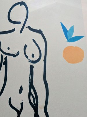 Henri Matisse, Nude with Oranges, 1958, Large Original Lithograph on Arches Paper-NRC-1784489