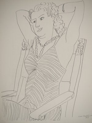 Henri Matisse, The Peaceful Muse, Lithograph-KHH-2023066