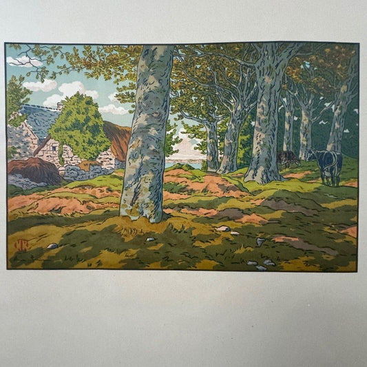 Henri Rivière, The Beech Woods in Kerzarden, Brittany, Lithograph