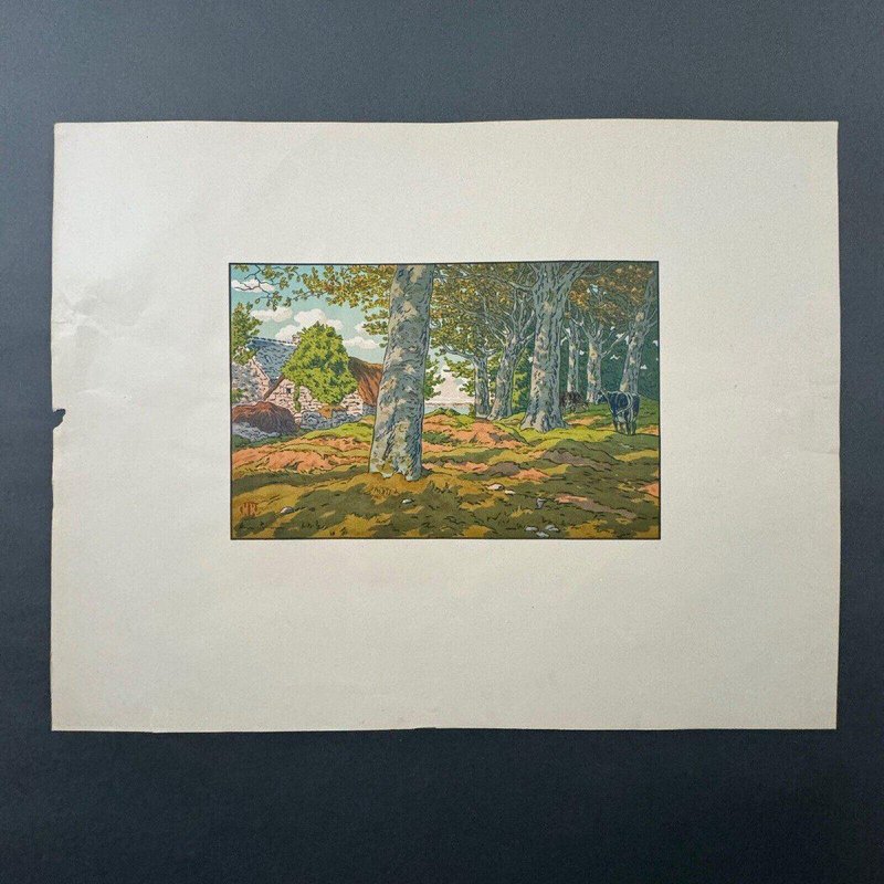 Henri Rivière, The Beech Woods in Kerzarden, Brittany, Lithograph