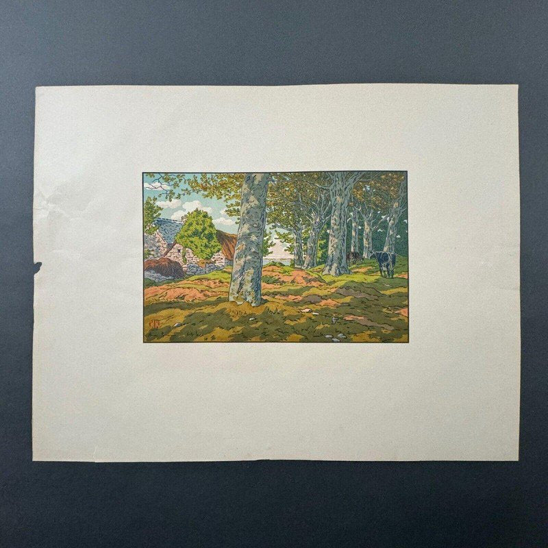 Henri Rivière, The Beech Woods in Kerzarden, Brittany, Lithograph