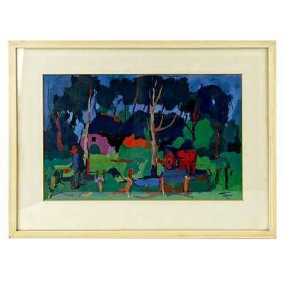 Henri Titselaar, Farmers Yard, Oil Painting-RY-795997