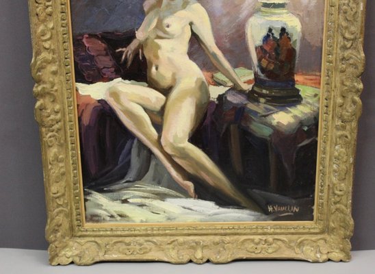 Henri Vauclin, Nude with Chinese Vase, 1940, Oil on Canvas-BCR-2027936