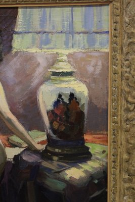 Henri Vauclin, Nude with Chinese Vase, 1940, Oil on Canvas-BCR-2027936