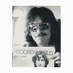 Henry Grossman, George Harrison and Record World, Black and White Photograph, 1970s-DYV-1427423