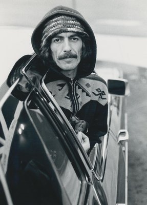 Henry Grossman, George Harrison in Car, Black and White Photograph, 1970s-DYV-1427422