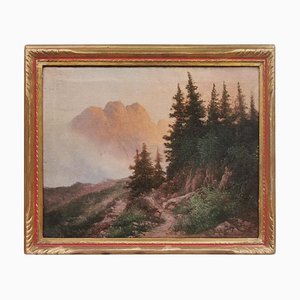 Henry Marko, Alpine View, 1890s, Oil on Canvas, Framed-BGS-1767072