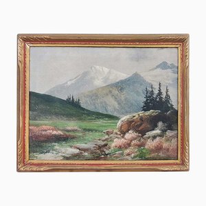 Henry Marko, Alpine View, 1890s, Oil on Canvas, Framed-BGS-1767070