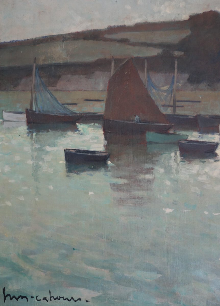 Henry Maurice Cahours, Boats in the Harbor, 1930