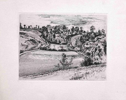 Henry Verger, Sarrat, Landscape, Original Etching, Early 20th-Century-ZCI-1163845