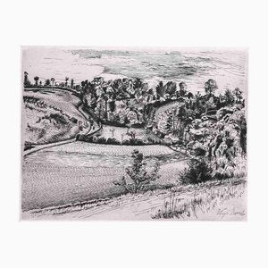 Henry Verger, Sarrat, Landscape, Original Etching, Early 20th-Century-ZCI-1163845