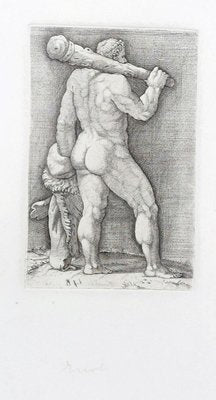 Heracles with the Club - Original Etching by Anonymous Master 17th Century 17th Century-ZCI-757300