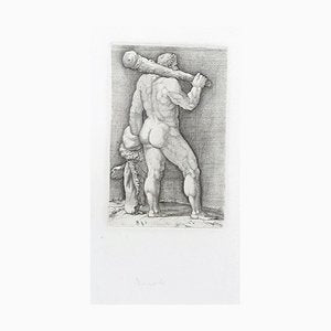 Heracles with the Club - Original Etching by Anonymous Master 17th Century 17th Century-ZCI-757300