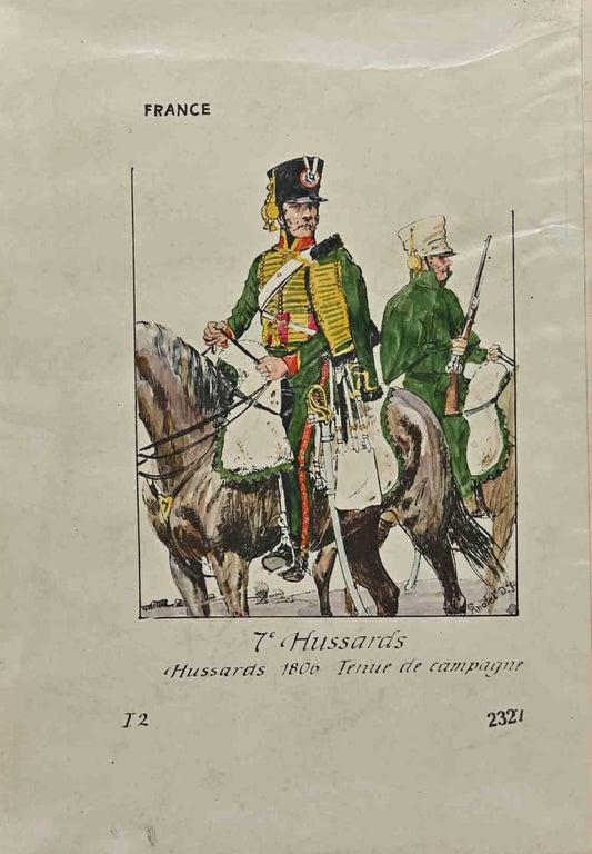 Herbert Knotel, 7e Hussards, Drawing, 1940s