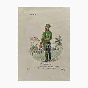 Herbert Knotel, 7e Hussards, Drawing, 1940s-ZCI-1312621