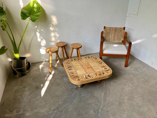 Herbiers Model Coffee Table in Beech by Roger Capron, 1970s-WKI-2024731