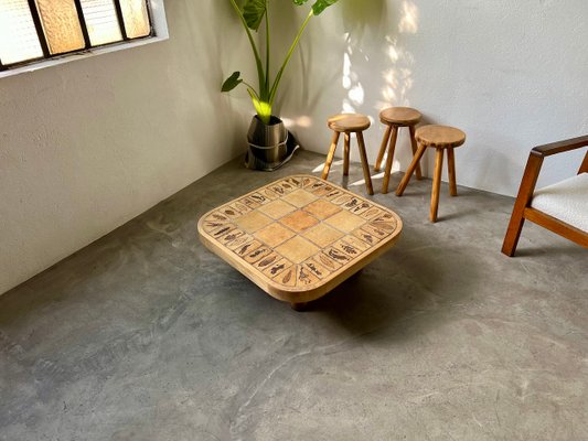 Herbiers Model Coffee Table in Beech by Roger Capron, 1970s-WKI-2024731