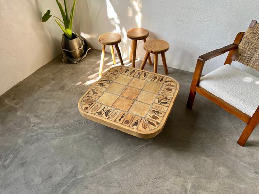 Herbiers Model Coffee Table in Beech by Roger Capron, 1970s-WKI-2024731