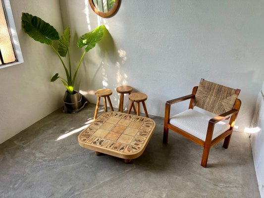 Herbiers Model Coffee Table in Beech by Roger Capron, 1970s-WKI-2024731