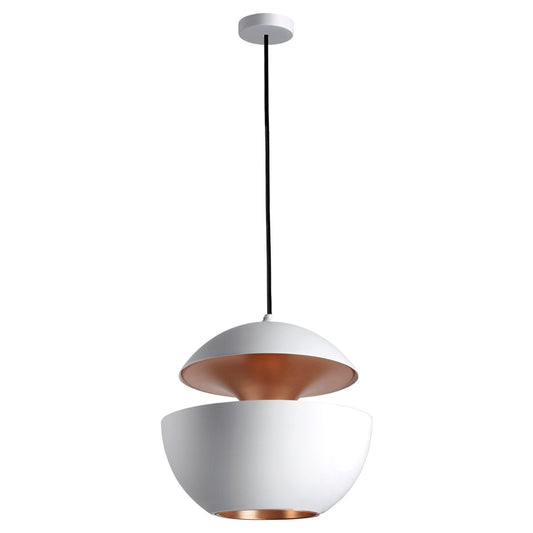 Here Comes the Sun Large White and Copper Pendant Lamp by Bertrand Balas