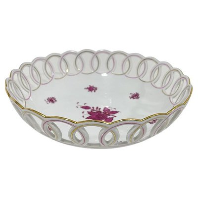 Herend Hungary Porcelain Apponyi Pink Bowl, 1980s-UCH-1731288