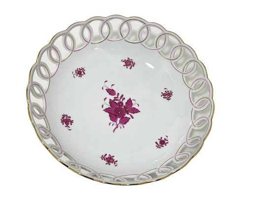 Herend Hungary Porcelain Apponyi Pink Bowl, 1980s-UCH-1731288