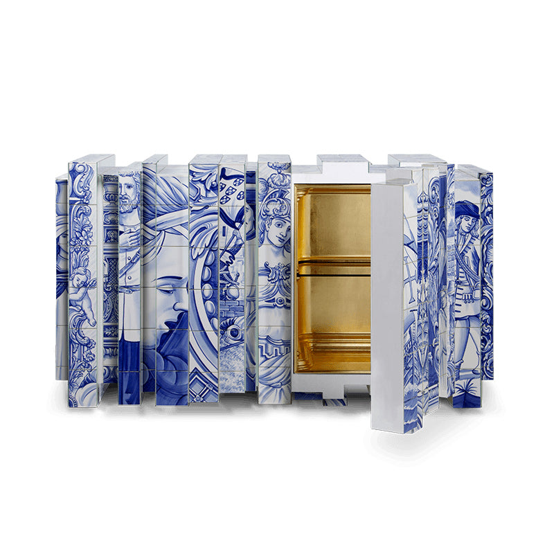 Heritage - Ceramic Materials Sideboard With Doors by Boca Do Lobo #BLUE TILES