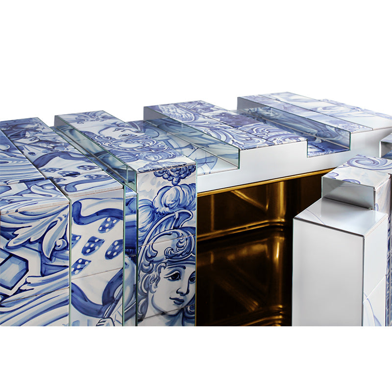 Heritage - Ceramic Materials Sideboard With Doors by Boca Do Lobo #BLUE TILES