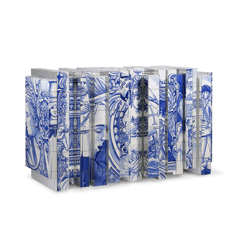 Heritage - Ceramic Materials Sideboard With Doors by Boca Do Lobo #BLUE TILES
