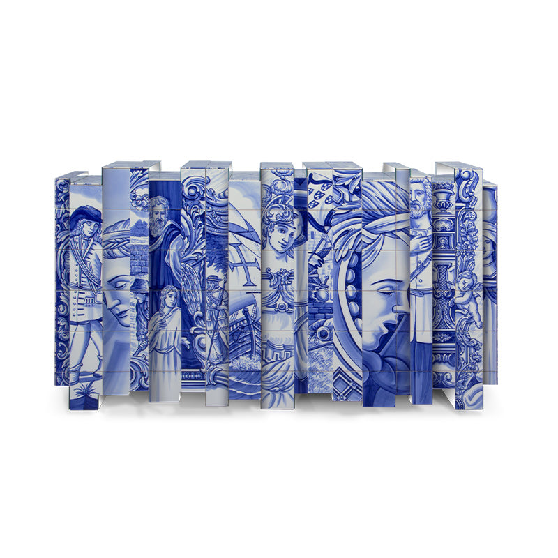 Heritage - Ceramic Materials Sideboard With Doors by Boca Do Lobo #BLUE TILES