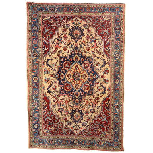 Heriz Rug in Cotton and Wool, 1940s-1950s