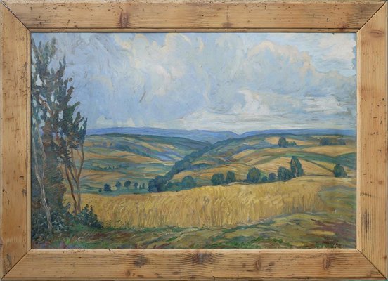 Hermann Paschold, Hilly Landscape, 20th-century, Oil on Canvas-BGS-1077976