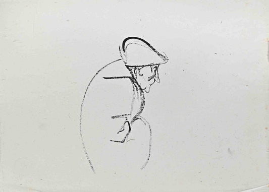 Hermann Paul, Portrait of an Man, Early 20th Century, Drawing