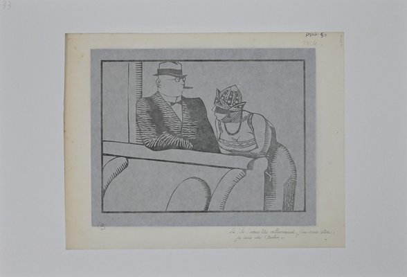 Hermann Paul, The Conversation, Woodcut, 1920s-ZCI-1788483