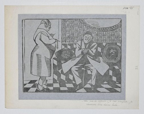 Hermann Paul, The Wait, Woodcut Print, 1925-ZCI-1788482