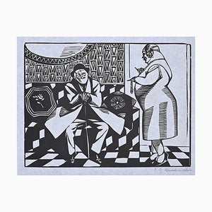 Hermann Paul, The Wait, Woodcut Print, 1925-ZCI-1788482