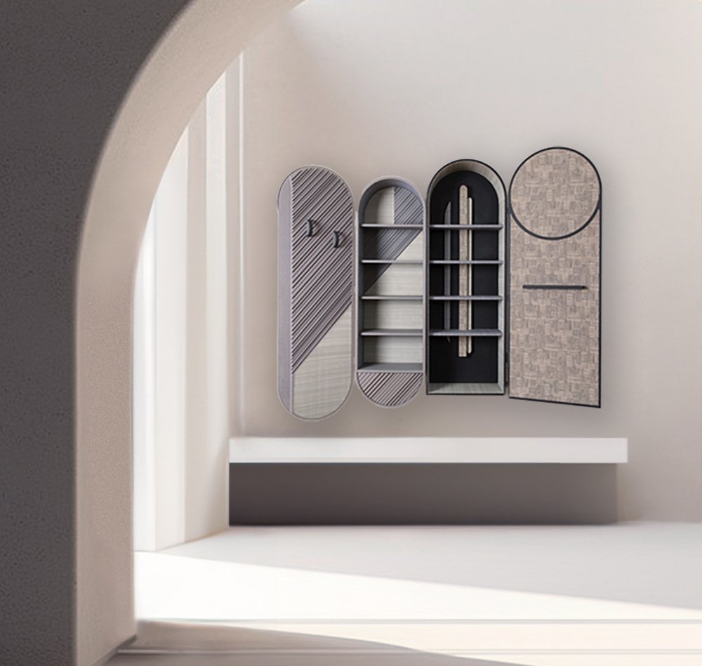 Hermès Decor O Wall Cabinet in Grey - Milan Design Week Limited Edition