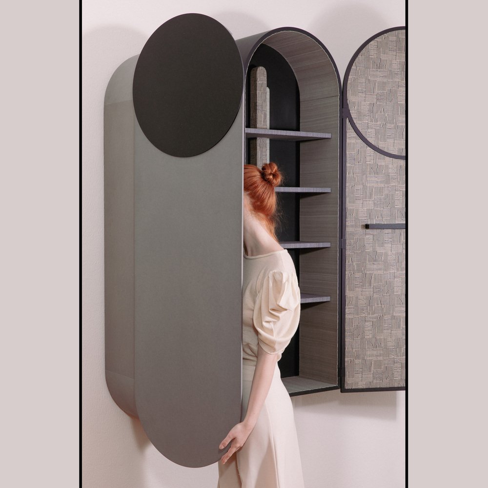 Hermès Decor O Wall Cabinet in Grey - Milan Design Week Limited Edition