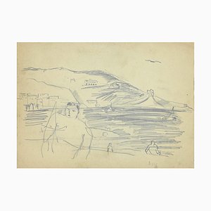 Herta Hausmann, From the Beach, Pencil, Mid-20th Century-ZCI-871688