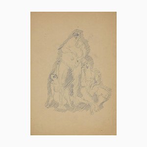 Herta Haussmann, Figures, Pencil, 1940s-ZCI-852356