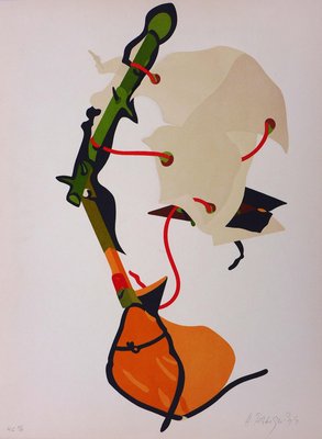 Hervé Telemaque, The Broom, 1974, Lithograph-KHH-2023104