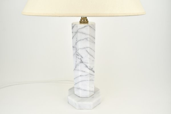 Hexagonal Marble Table Lamp-HJP-1777042