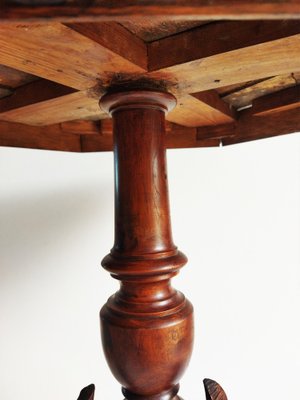 Hexagonall Gueridon Table With Carved Legs-ODB-1304819