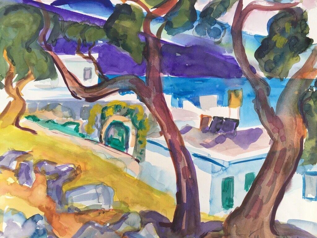 Heymo Bach, Elounda St. Nicolas Bay, 1994, Watercolor